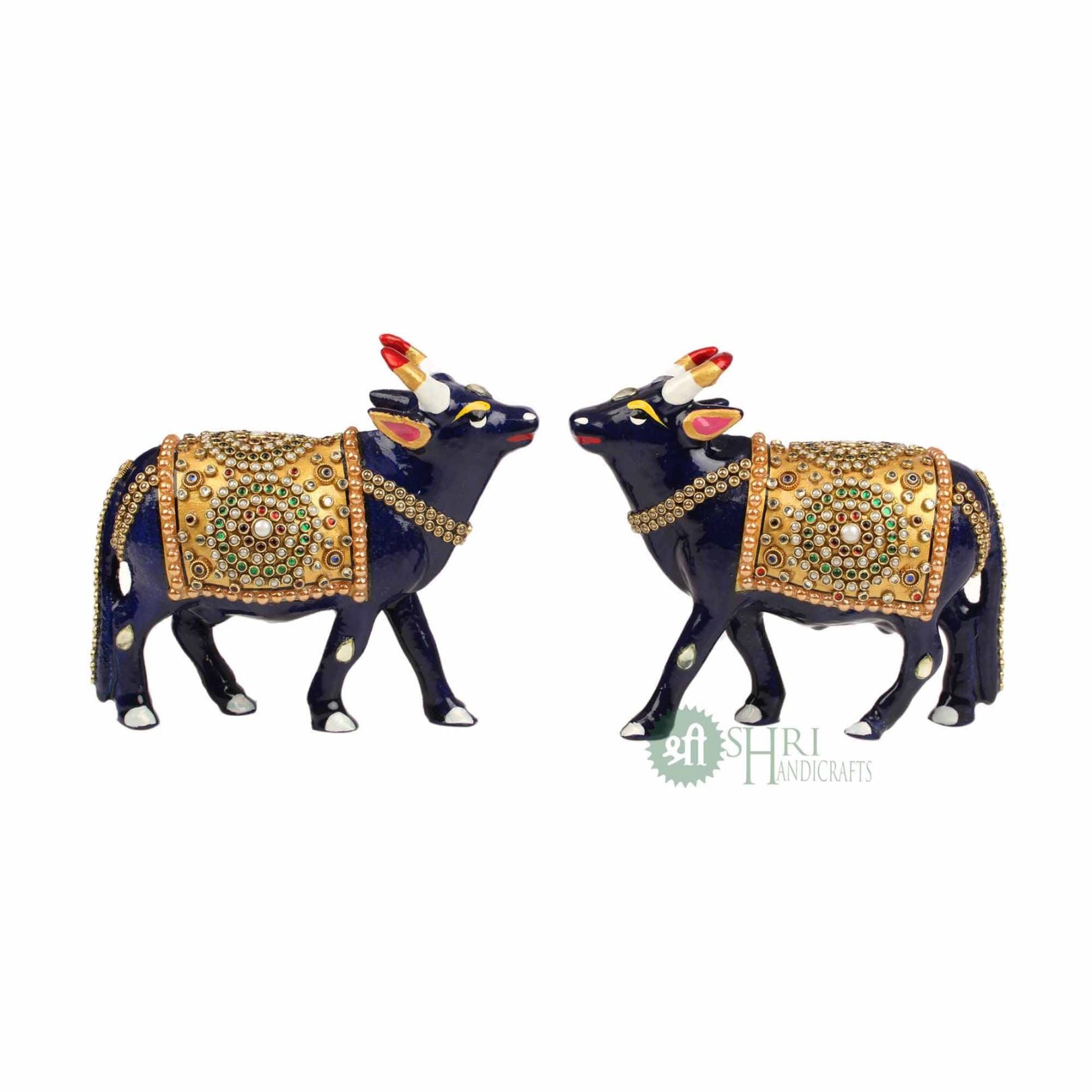 MT-1108-5 (5" COW SAMNE MUH JWELLERY STONE PAINTING)