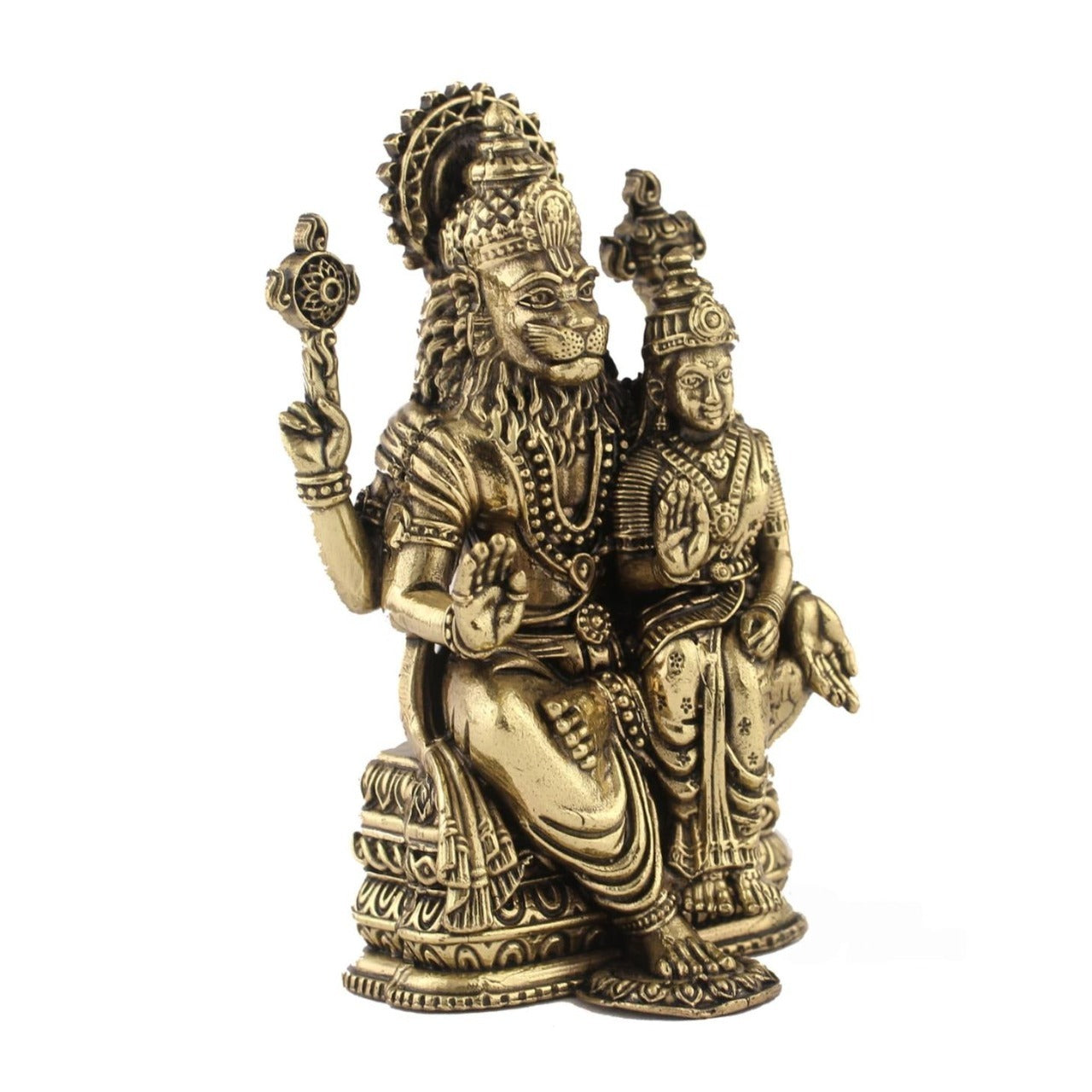 4 Inch Brass Narasimha Idol by Trendia Decor