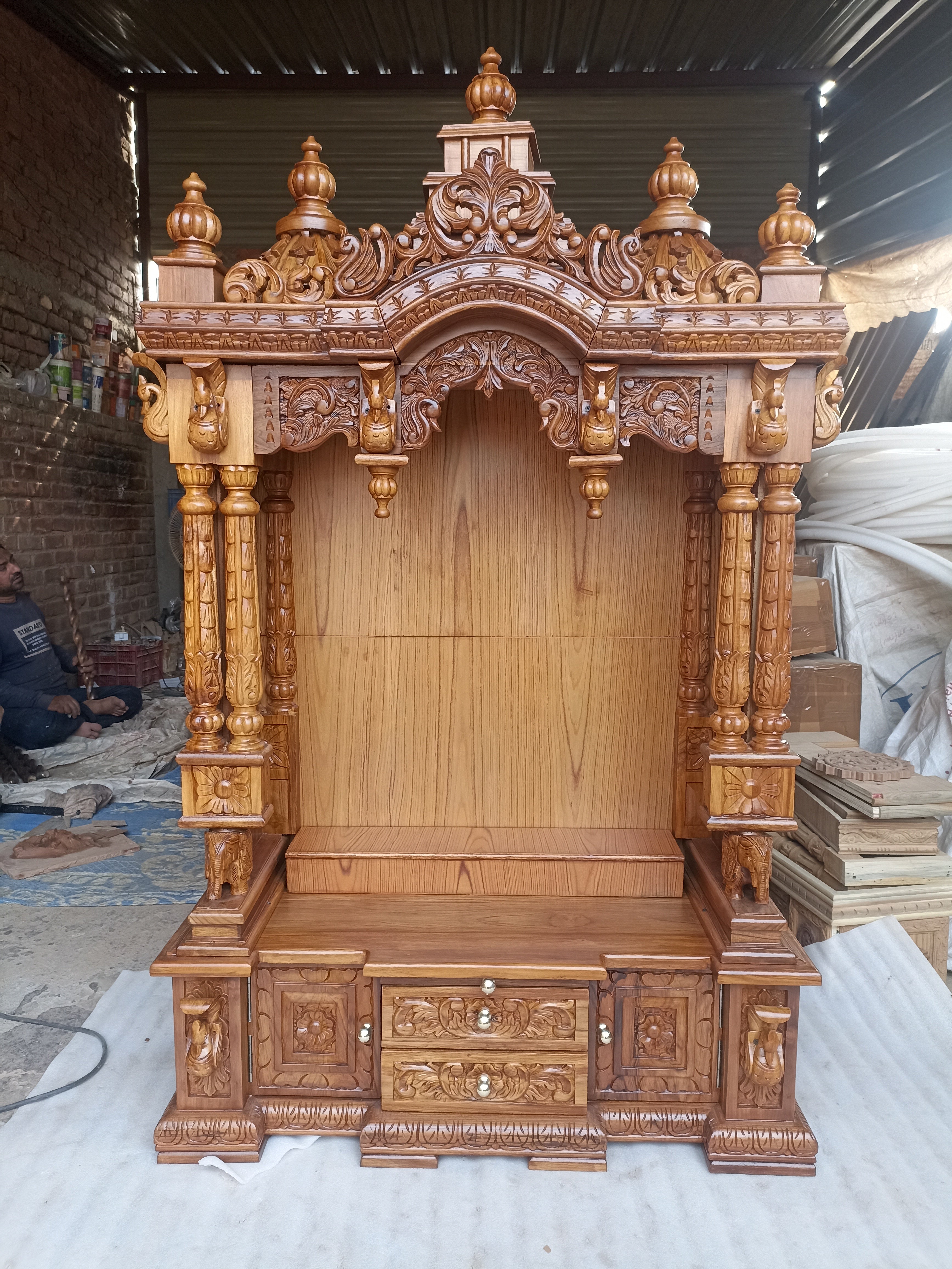 Teak Wooden Temple for Home