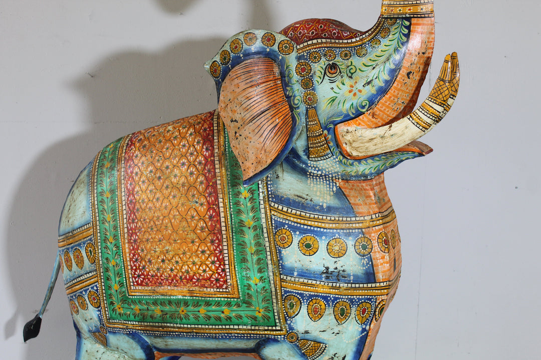 Hand-Painted Iron Elephant – A Standout Statement Piece