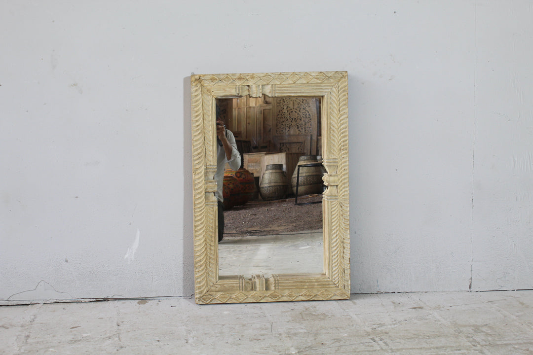 Distressed Wooden Mirror Frame