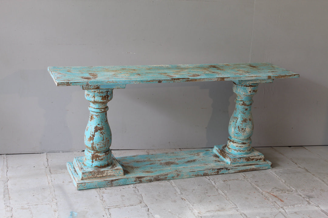 Stylish Distressed Wooden Console Table