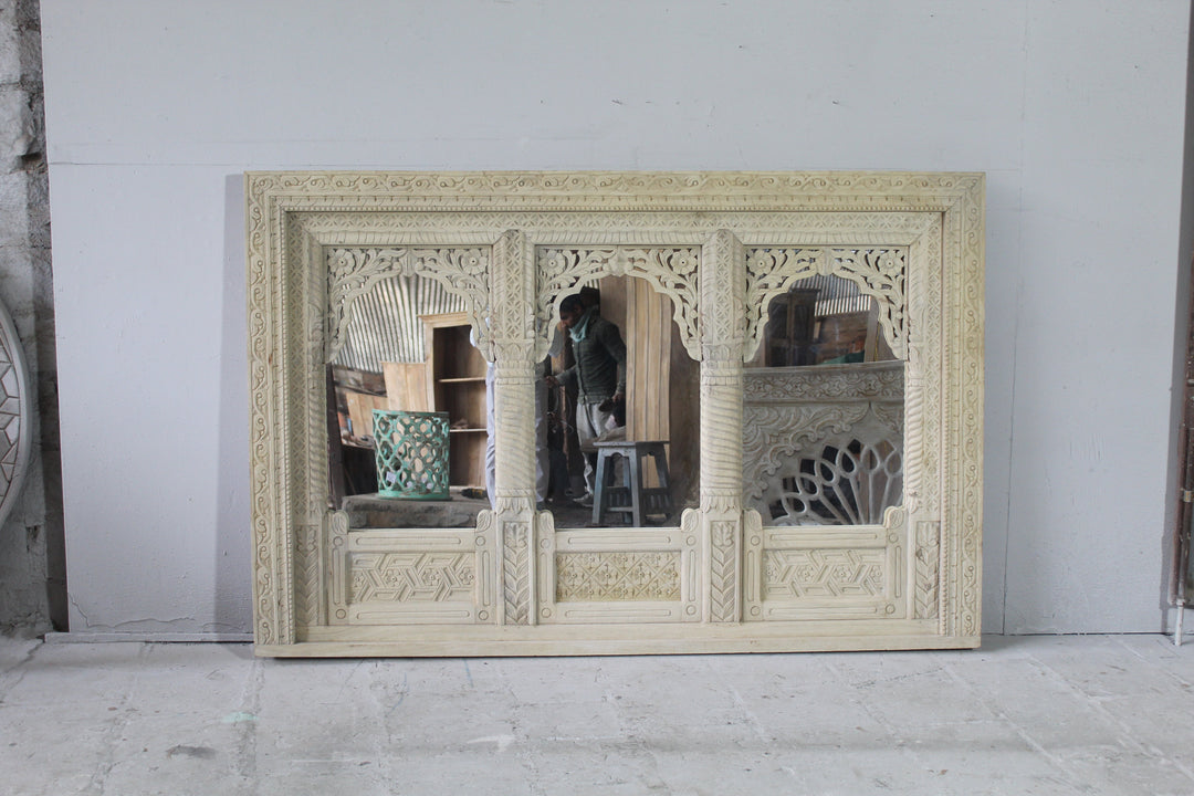 Distressed Mango Wood Mirror Frame