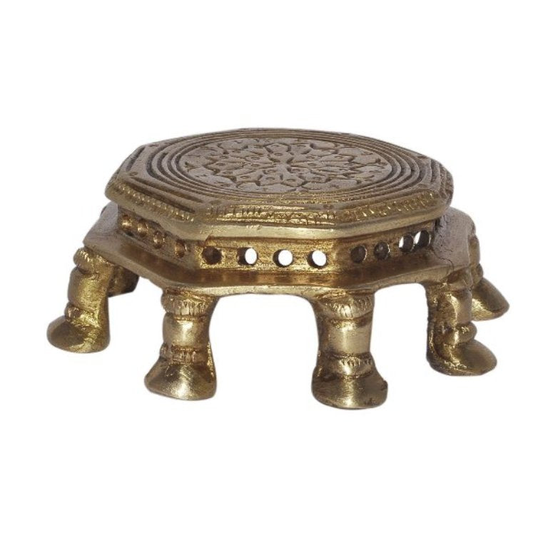 Handicraft Brass Chowki for Home Temple