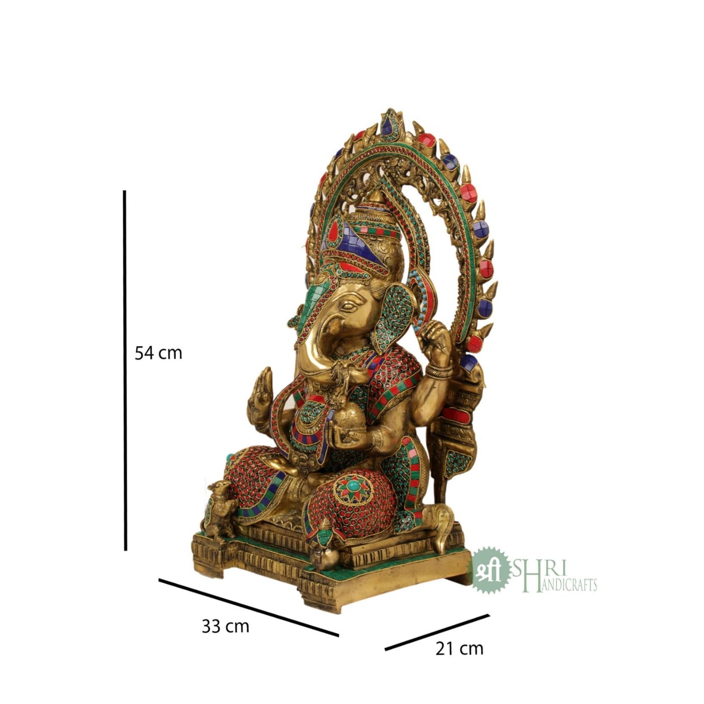 BRASS MEHRAV GANESH STONE WORK