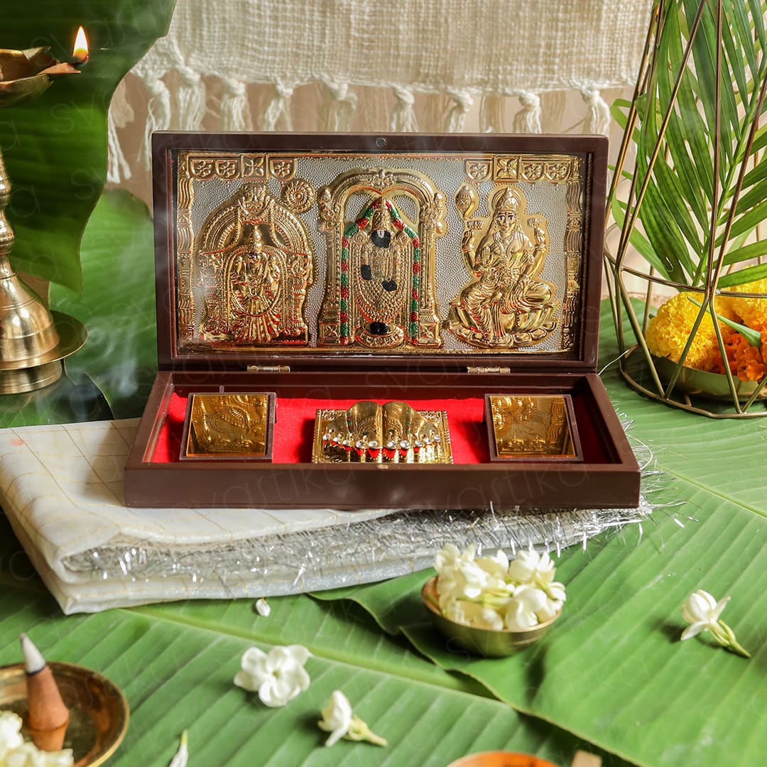 Balaji Pocket Temple (24 Karat Gold Coated) - By Trendia