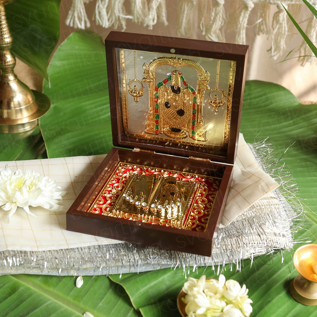 Balaji Pocket Temple (24 Karat Gold Coated) - By Trendia