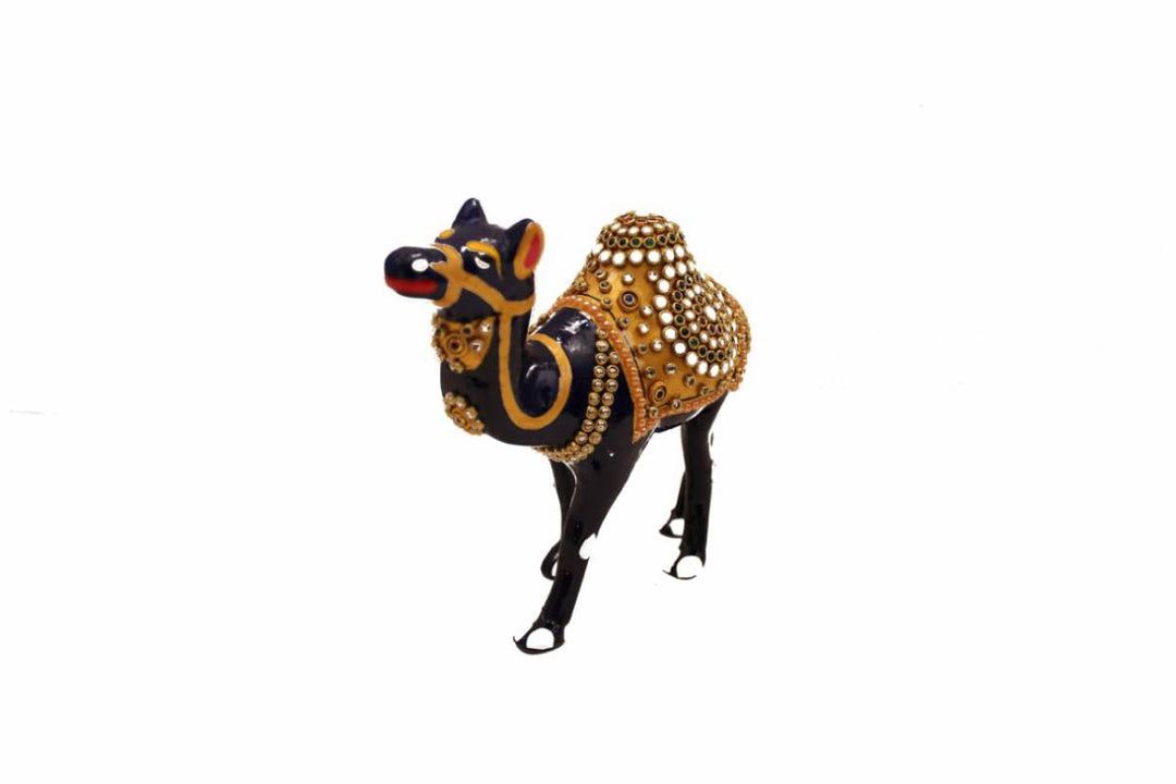 5" METAL CAMEL JEWELLERY STONE PAINTING