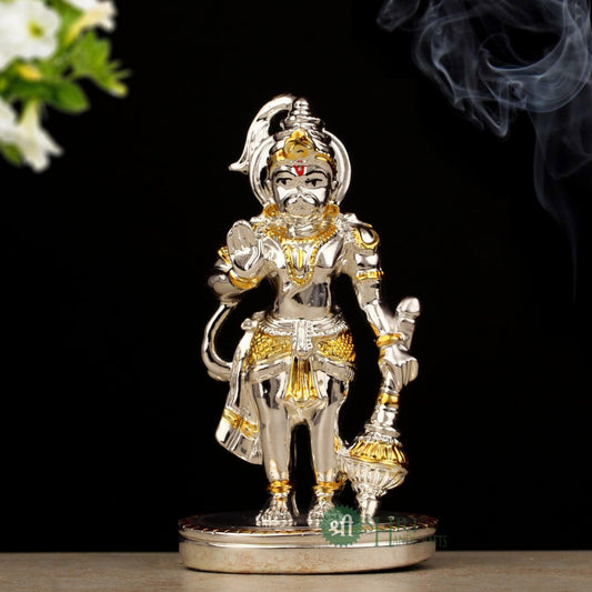 4" STANDING HANUMAN SILVER PLATTING