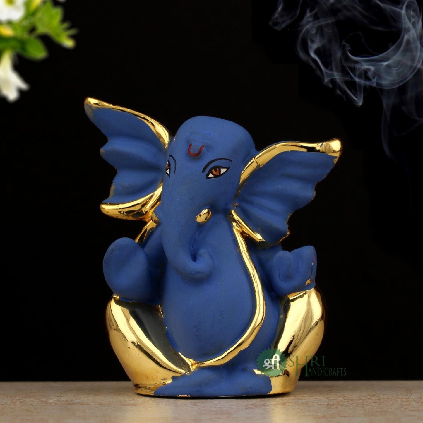 3" GANESH GOLD PLATTING