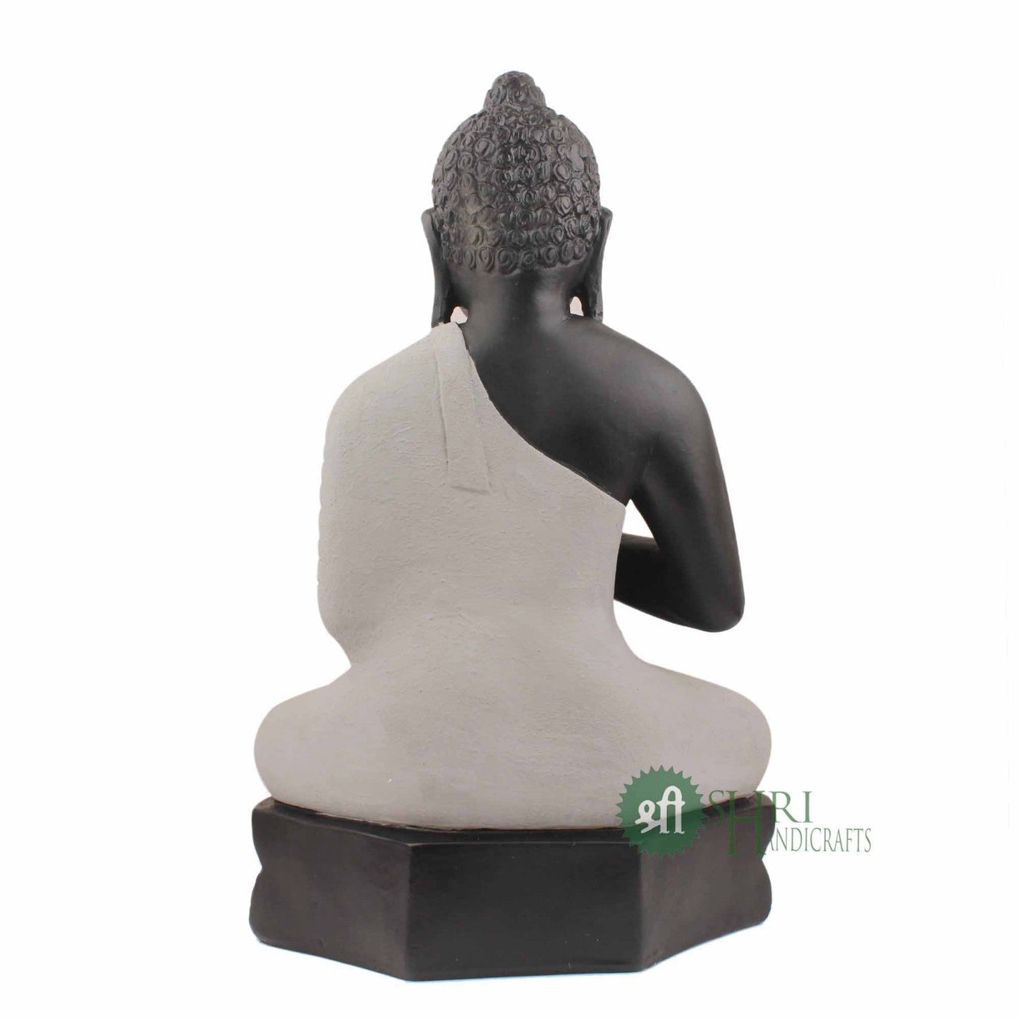 18" BUDDHA STONE FINISH MEDITATING