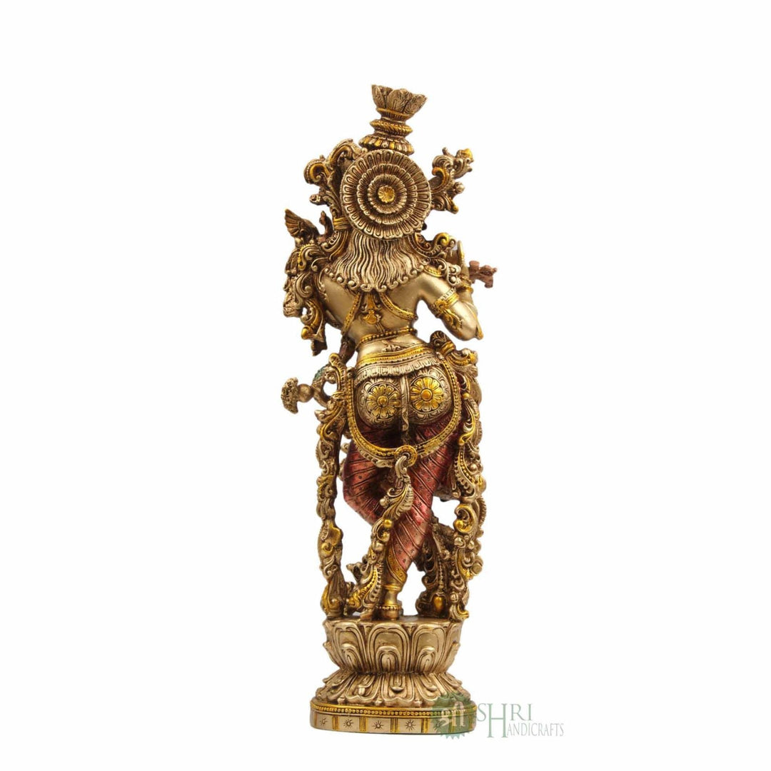 RADHA KRISHNA PAIR STANDING FINE METAL FINISH