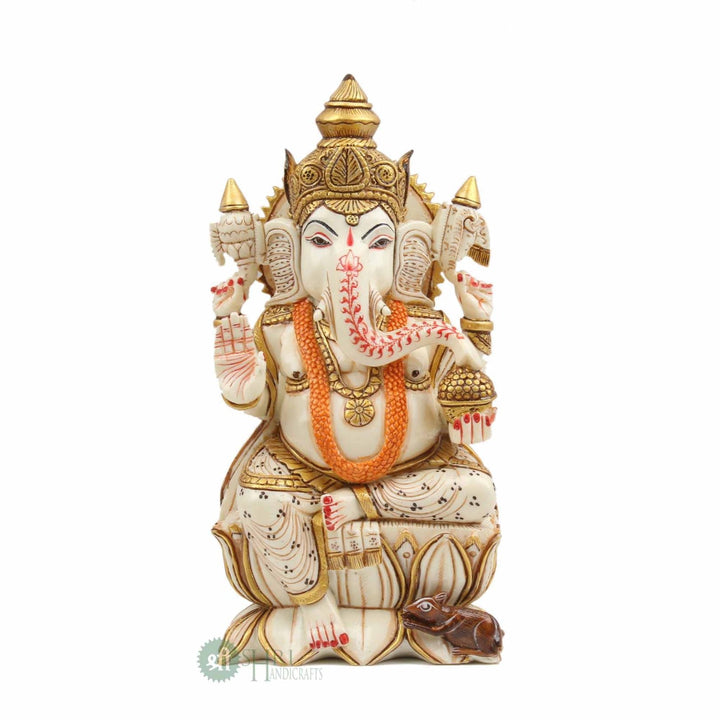 8" LORD GANESHA FINE PAINTING