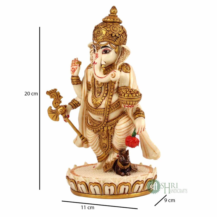 7" LORD GANESHA STANDING FINE PAINTING