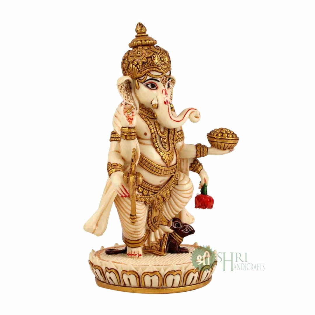 7" LORD GANESHA STANDING FINE PAINTING