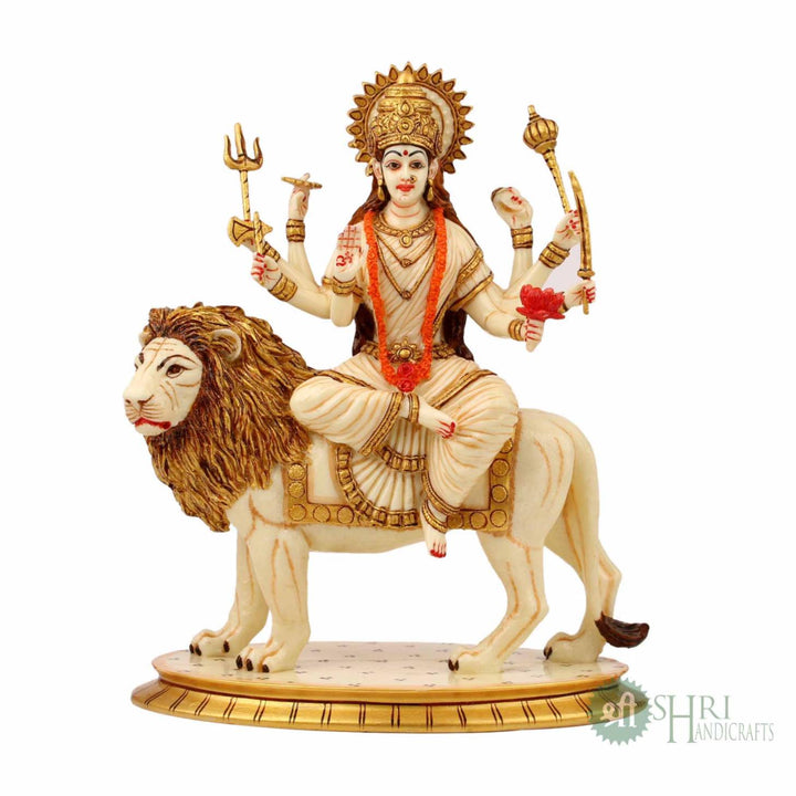 10" GODDESS DURGA SITTING FINE PAINTING