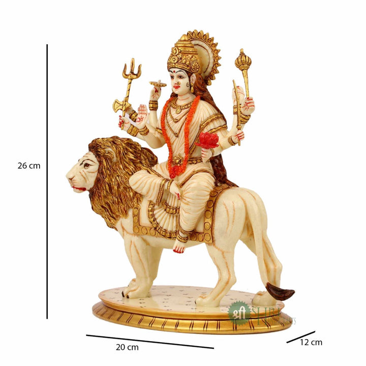 10" GODDESS DURGA SITTING FINE PAINTING