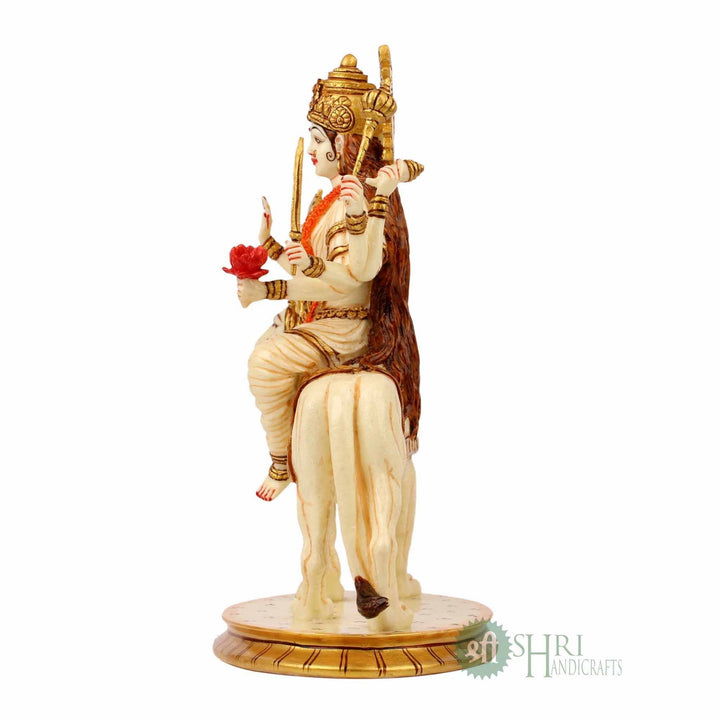 10" GODDESS DURGA SITTING FINE PAINTING