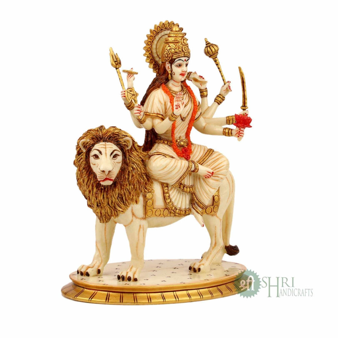 10" GODDESS DURGA SITTING FINE PAINTING