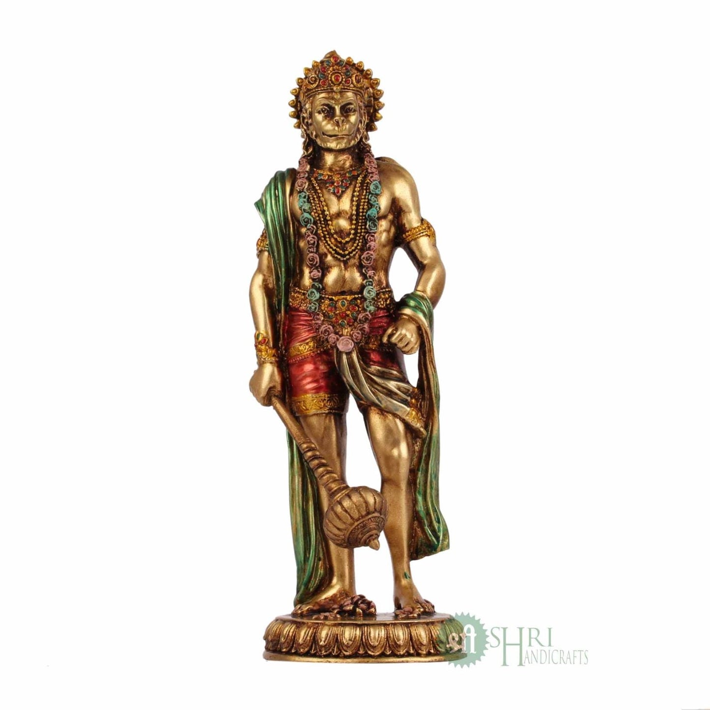 10" LORD HANUMAN STANDING METAL FINISH