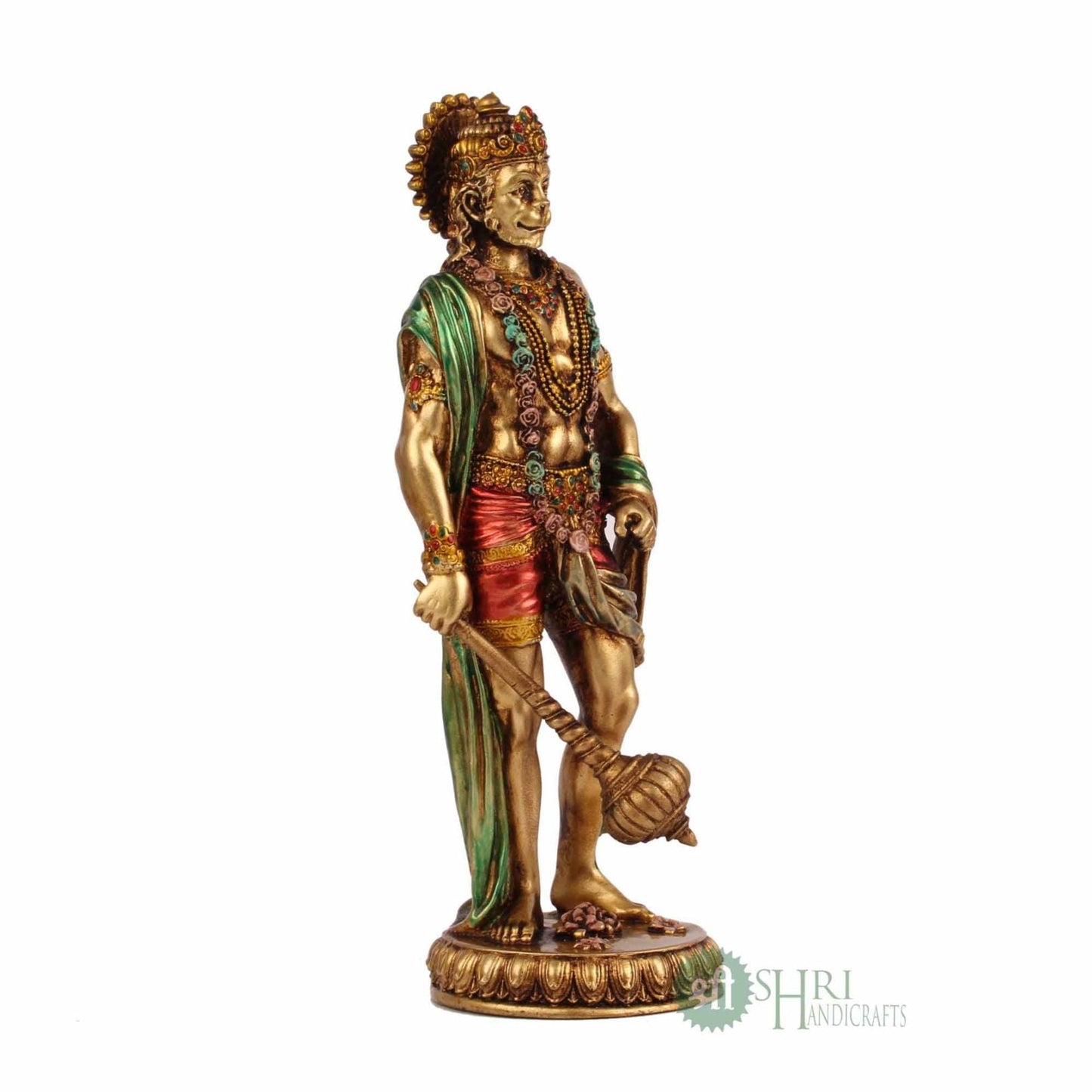 10" LORD HANUMAN STANDING METAL FINISH