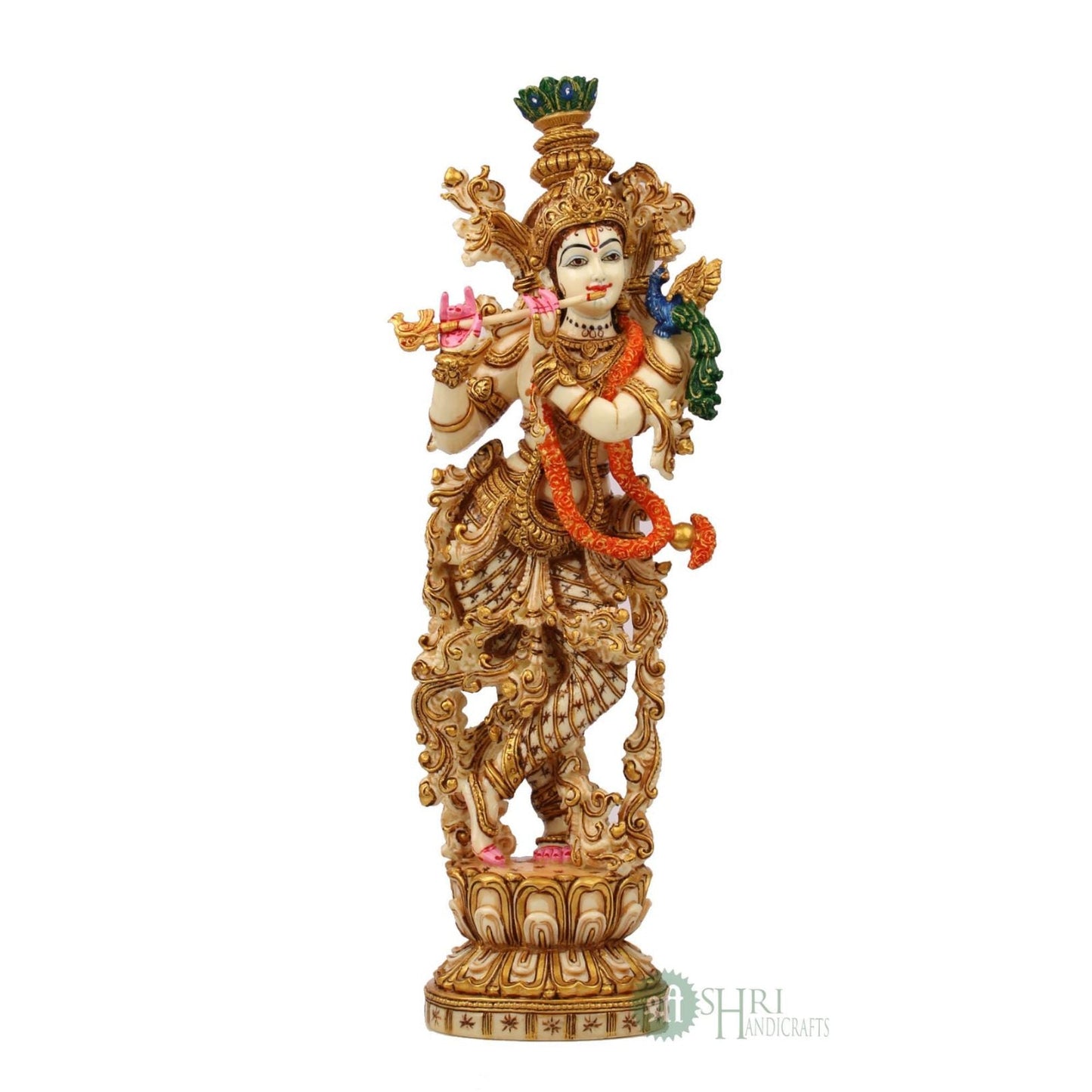 15". RADHA KRISHNA PAIR STANDING PAINTING SET