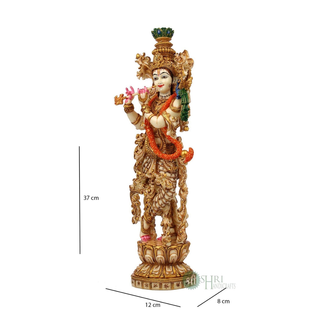 15". RADHA KRISHNA PAIR STANDING PAINTING SET