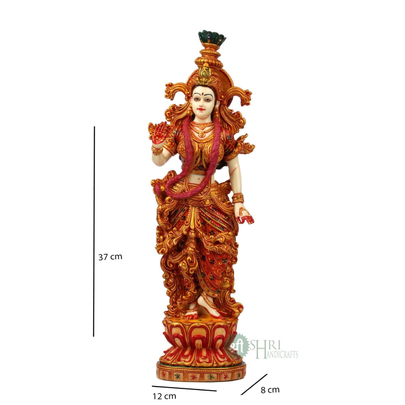 15". RADHA KRISHNA PAIR STANDING PAINTING SET