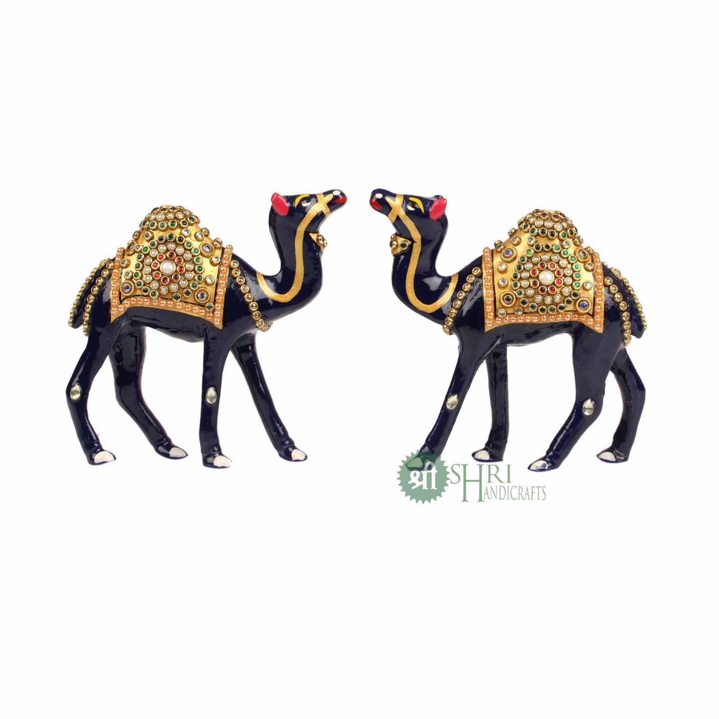 4" METAL CAMEL JEWELLERY STONE PAINTING