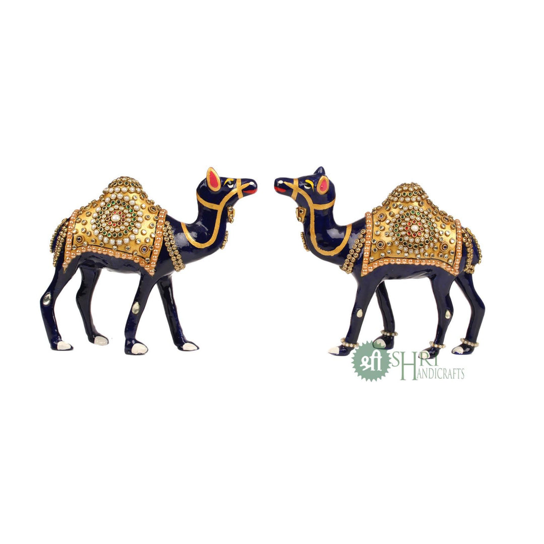 5" METAL CAMEL JEWELLERY STONE PAINTING