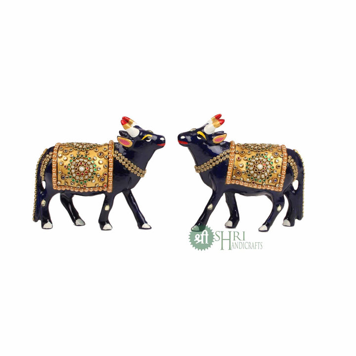 MT-1108-4 (4" COW SAMNE MUH JWELLERY STONE PAINTING)