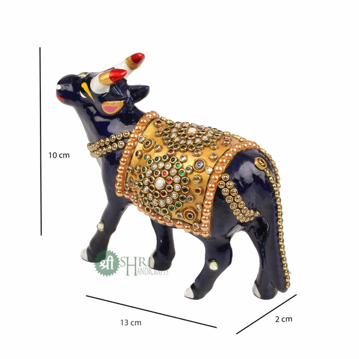 MT-1108-4 (4" COW SAMNE MUH JWELLERY STONE PAINTING)