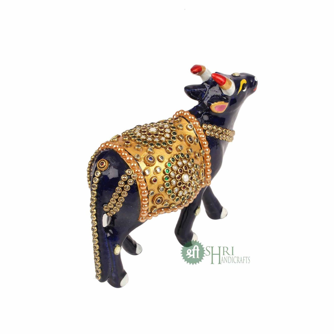 MT-1108-4 (4" COW SAMNE MUH JWELLERY STONE PAINTING)