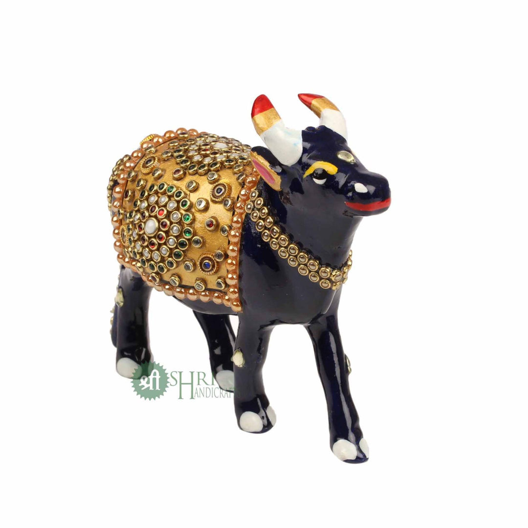 MT-1108-4 (4" COW SAMNE MUH JWELLERY STONE PAINTING)