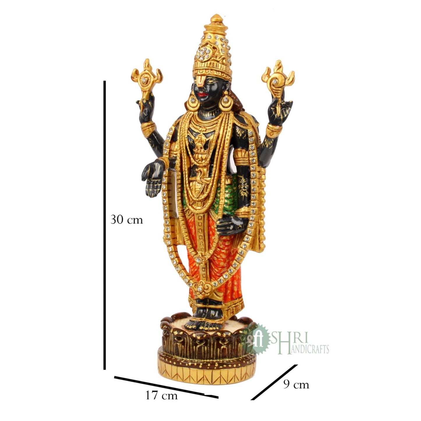 15" TIRUPATI BALAJI STANDING PAINTING