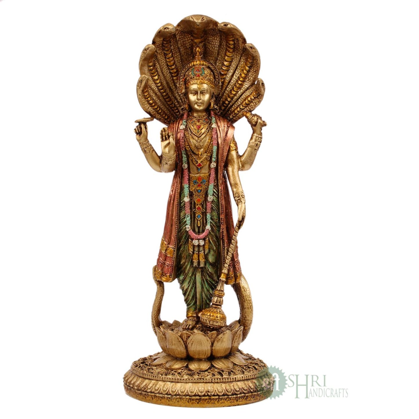 SN-171C-12 (12’’ VISHNU STANDING COPPER PAINTING SN)