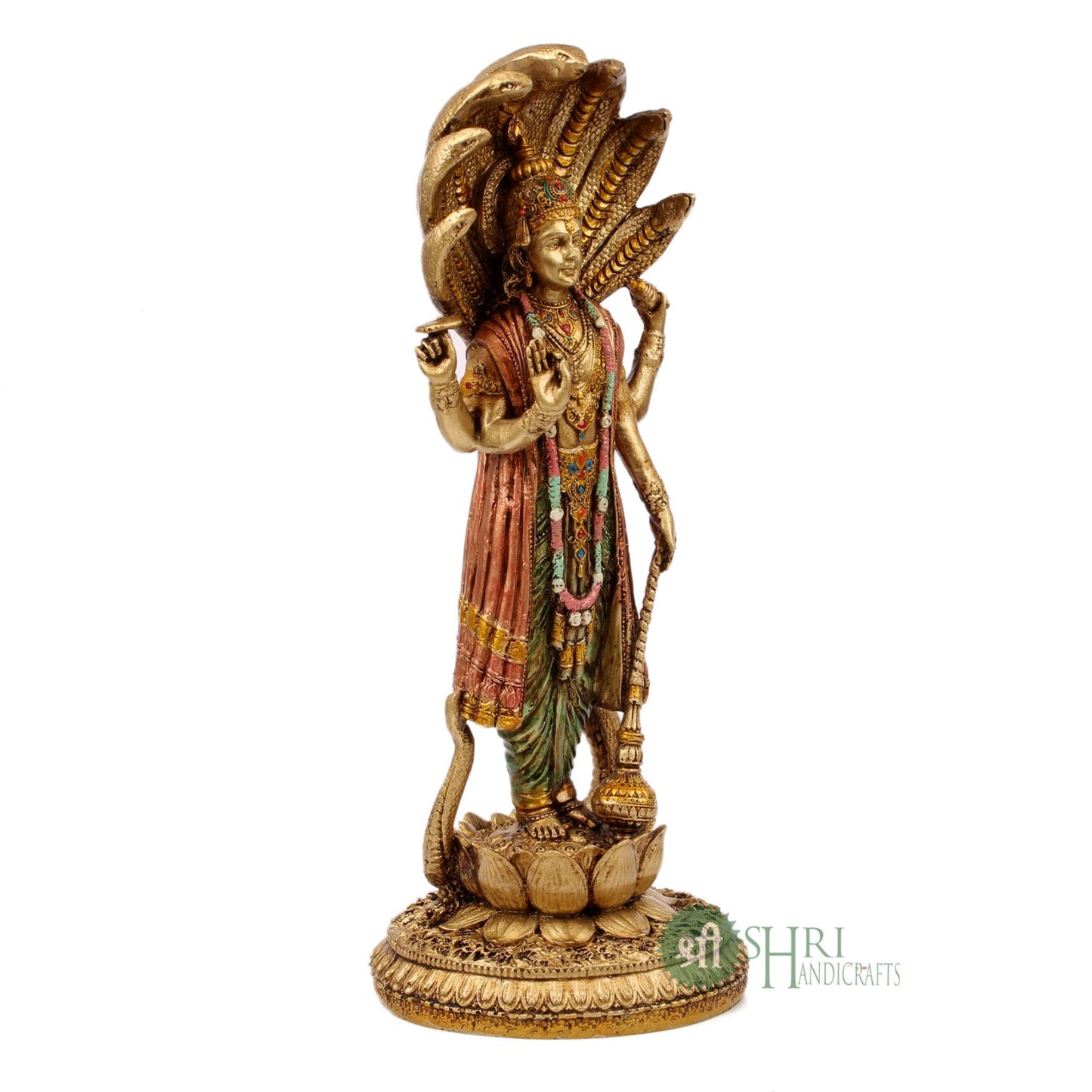 SN-171C-12 (12’’ VISHNU STANDING COPPER PAINTING SN)