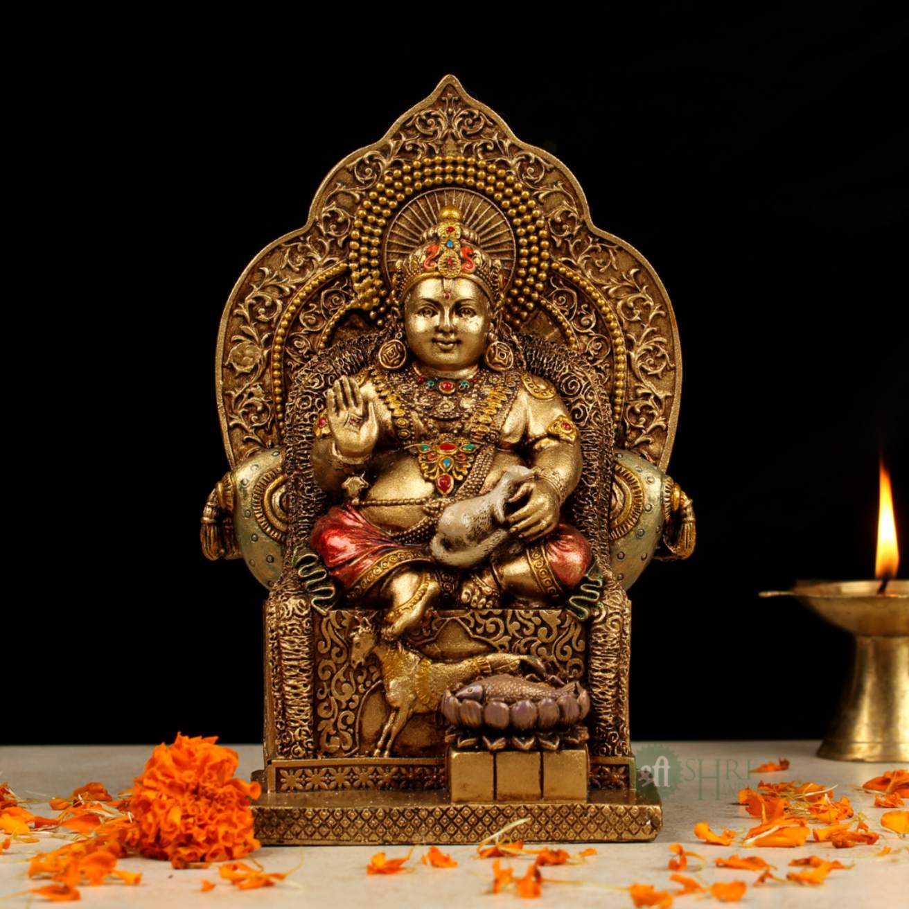 SN-177C-7 (7" KUBER SITTING COPPER PAINTING SN)