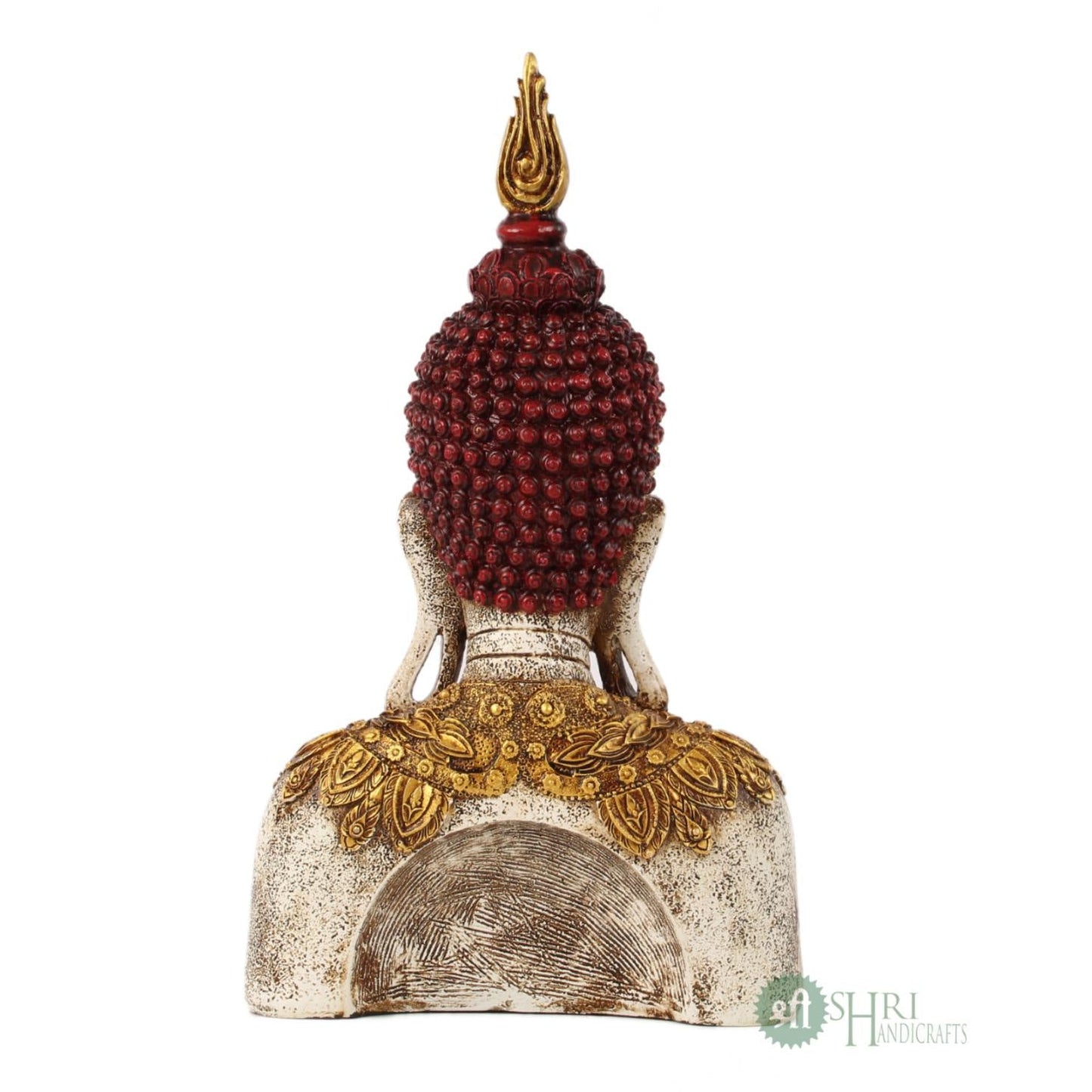 12" BUDDHA BUST CARVING PAINTING