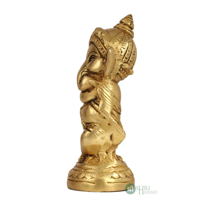 BRASS MUSIC GANESH STATUE