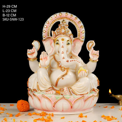 12" GANESH GOLE PAWATI PAINTING