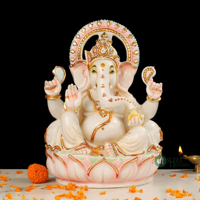 12" GANESH GOLE PAWATI PAINTING