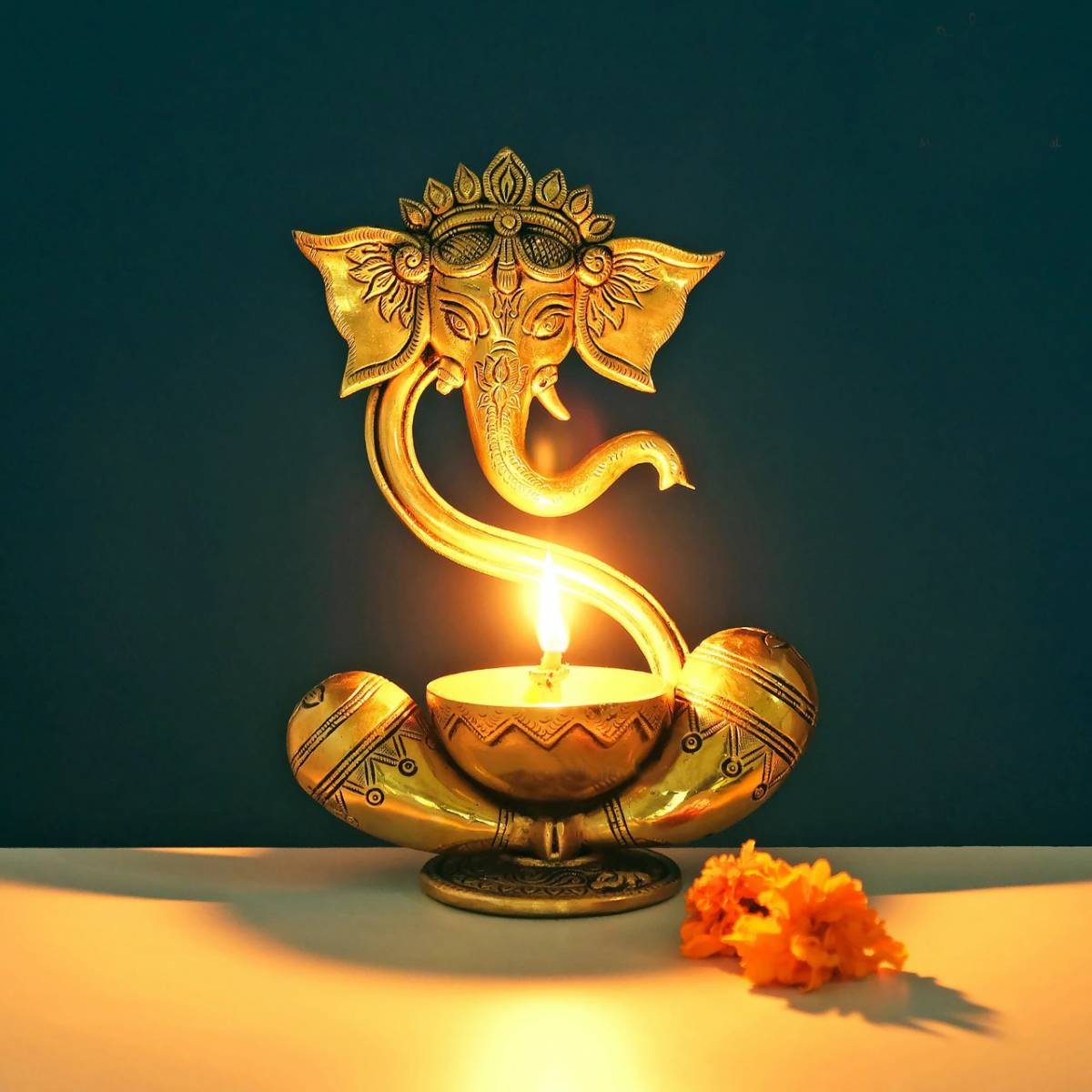 9" Ganesha lamp