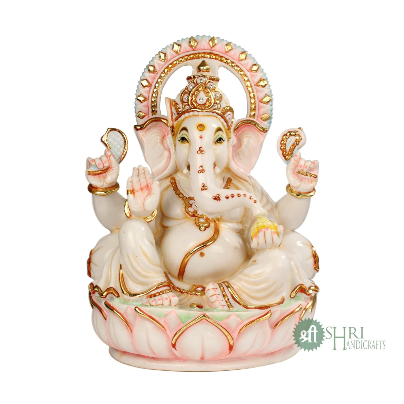 12" GANESH GOLE PAWATI PAINTING