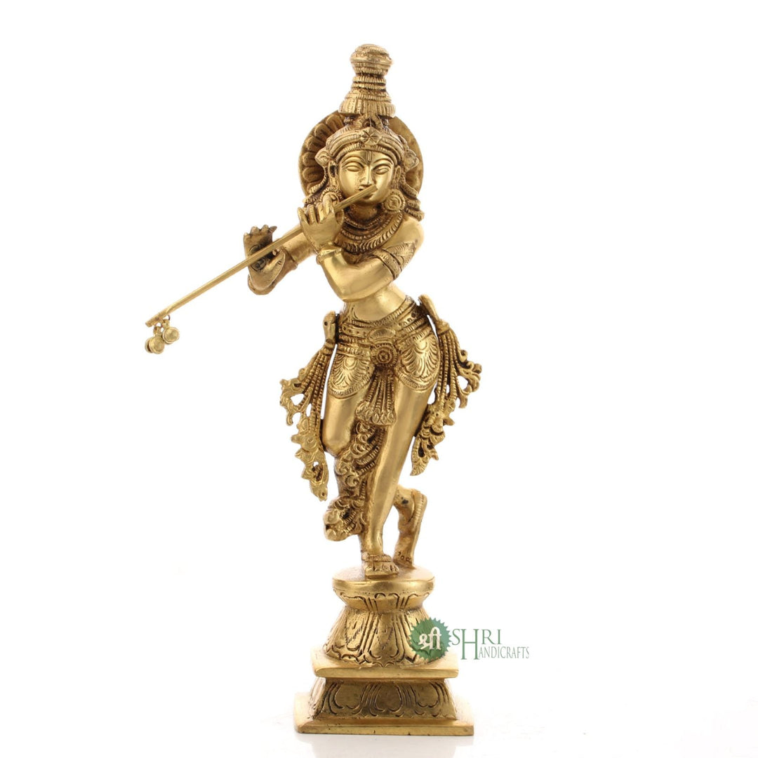 BRX-241-11 (11" BRASS KRISHNA STANDING BRX)