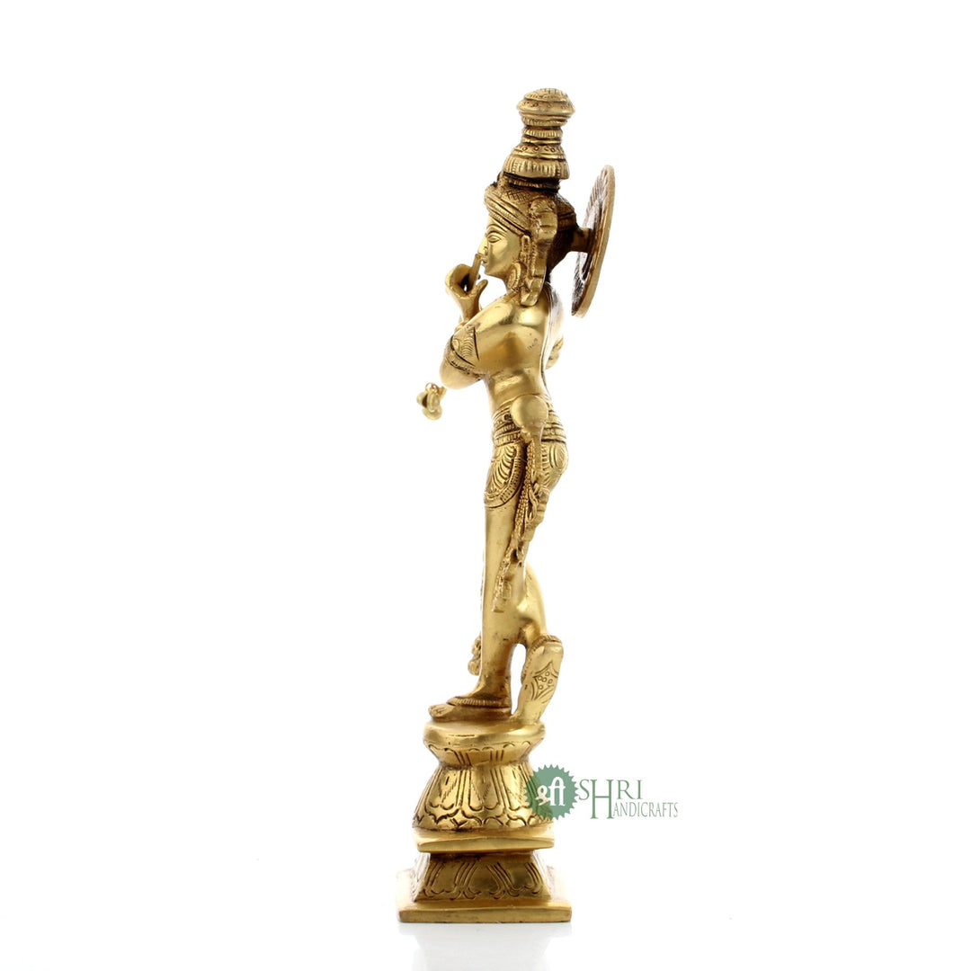 BRX-241-11 (11" BRASS KRISHNA STANDING BRX)