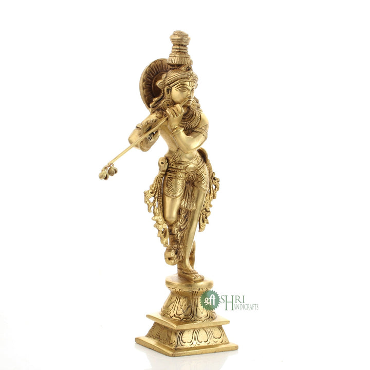 BRX-241-11 (11" BRASS KRISHNA STANDING BRX)