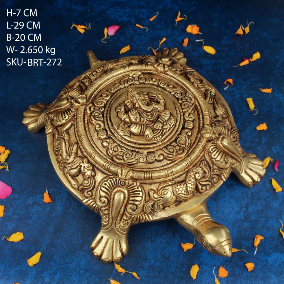 BRASS TORTOISE GANESH