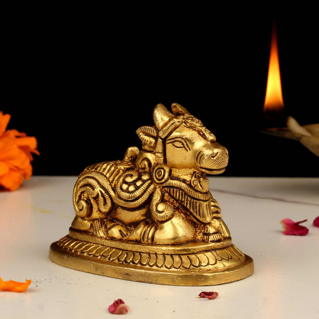 BRT-351-2.5 (2.5" BRASS NANDI SITTING CARVED BRT)