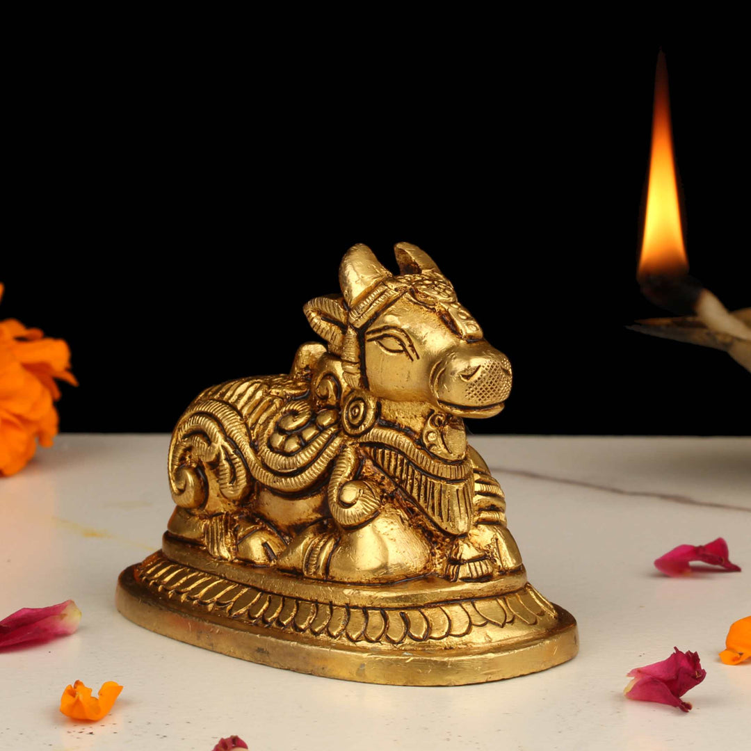 BRT-351-2.5 (2.5" BRASS NANDI SITTING CARVED BRT)